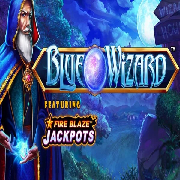 Blue Wizard Fire Blaze Jackpots game by Rarestone Gaming – logo hosted on Betrepublic Casino